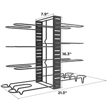 Load image into Gallery viewer, GeekDigg pan organization and storage, adjustable height and position pot rack organizer for cabinet
