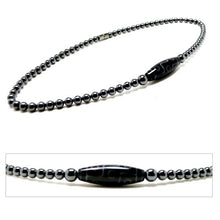 Load image into Gallery viewer, Accents Kingdom Men&#39;s 9 Eye Tibetan Dzi Bead Magnetic Hematite Necklace 20&quot; B
