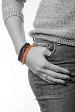 Load image into Gallery viewer, AMBERAGE Natural Baltic Amber Bracelet for Adults (Women/Men) - Hand Made from Raw-Unpolished/Certified Baltic Amber Beads(6 Colors) (8, Raw-Unpolished Cognac)
