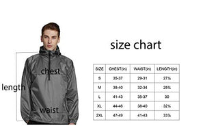 Men's Waterproof Hooded Rain Jacket Windbreaker Lightweight Packable Raincoat(Navy,XL)