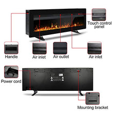 Load image into Gallery viewer, Maxhonor 40 Inches Electric Fireplace Insert Wall Mounted Freestanding Heater with Remote Control, 1500/750W, Black
