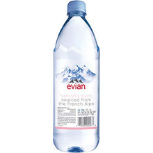 Load image into Gallery viewer, evian Natural Spring Water, Naturally Filtered Spring Water in Large Bottles, 33.81 Fl Oz (Pack of 12)
