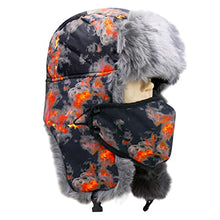 Load image into Gallery viewer, BCDlily Men Women Trapper Hats Cold Weather Outdoor Sports Trooper Russian Caps Warm Winter Hat with Ear Flaps (Orange)
