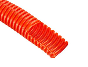 (1/2" Dia. x 100 ft, Orange) HydroMaxx Flexible Polyethylene Corrugated (PE) Split Tubing (Wire Loom)