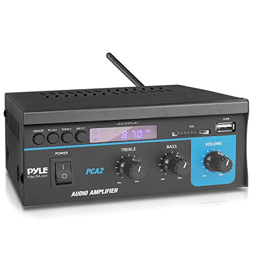 Load image into Gallery viewer, Home Audio Power Amplifier System 2X40W Mini Dual Channel Sound Stereo Receiver Box w/ LED For Amplified Speakers, CD Player, Theater via 3.5mm RCA for Studio, Home Use Pyle PCA2