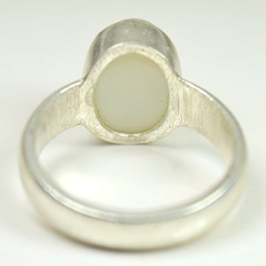 Jewelryonclick Natural Moonstone Silver Rings for Men 5 Carat Gemstones June Astrology Birthstone in Size 12