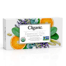 Load image into Gallery viewer, Cliganic Organic Aromatherapy Set (Top 5) with Diffuser
