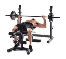 Load image into Gallery viewer, Weider XRS 20 Olympic Workout Bench with Independent Squat Rack and Preacher Pad
