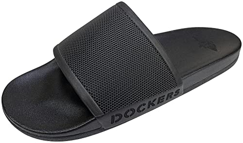 DOCKERS Men's Super Cushion Slide Sandal, Size 11/12, Black