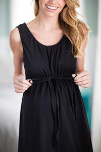 3 in 1 Labor / Delivery / Nursing Gown Baby Be Mine Maternity (S/M , Black)