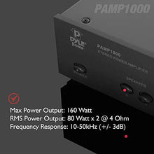 Load image into Gallery viewer, Pyle Digital Stereo Power Amplifier- Dual Channel Amp Design, Built-in Circuitry Protection, Stereo/Bridged Mode Selector, Auto System Activation &amp; Compatible for External Devices - SereneLife PAMP1000, Black
