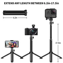 Load image into Gallery viewer, Phone Tripod, SYOSIN 2020 Extendable Phone Camera Tripod Mount with Bluetooth Control and Universal Clip，360°Rotating Flexible Tripod Stand Holder,Compatible with Smartphone, Camera and GoPro
