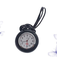 Load image into Gallery viewer, Hemobllo Nurse Fob Watch - Nurse Hanging Pocket Watch Fob Watch for Nurses Quartz Watches Nursing Watch with Silicone Case and Adjustable Lanyard (Black, Lanyard Color: Random)
