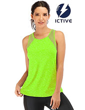 Load image into Gallery viewer, ICTIVE Workout Tank Tops for Women Breathable Mesh Racerback Tank Tops Muscle Tank Workout Tops for Women Yoga Tops for Women Loose fit Backless Running Tank Tops Gym Tops Neon Green L
