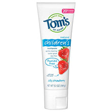 Load image into Gallery viewer, Tom&#39;s of Maine Natural Kid&#39;s Fluoride Free Toothpaste, Silly Strawberry, 5.1 oz. (back in original formula)
