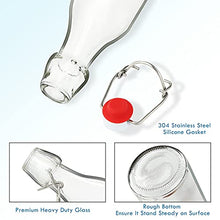 Load image into Gallery viewer, 8oz Swing Top Bottles - Glass Beer Bottle with Airtight Rubber Seal Flip Caps for Home Brewing Kombucha, Beverages, Oil, Vinegar, Water, Soda, Kefir (9 Pack)
