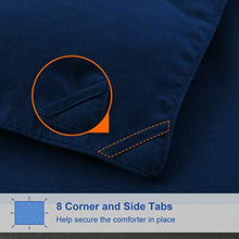 Load image into Gallery viewer, INGALIK All Season California King Size Soft Down Alternative Comforter - Quilted Duvet Insert with Corner Tabs - Winter Warm - Machine Washable (Navy Blue, Cal King (96×104inches))
