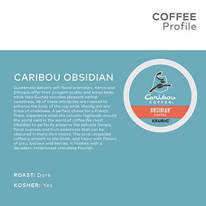 Caribou Coffee Obsidian, Single-Serve Keurig K-Cup Pods, Medium Roast Coffee, 72 Count