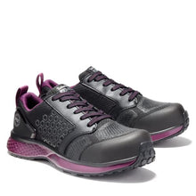Load image into Gallery viewer, Timberland PRO Women's Low Reaxion Athletic Composite Toe Industrial Boot, Black/Purple, 9.5
