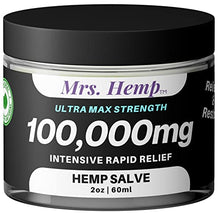 Load image into Gallery viewer, 100,000 MG Hemp Extra Strength Healing Salve | Ideal for Hips, Joints, Neck, Back, Elbows, Fingers, Hands, and Knees. 100% Natural - Proudly Made in USA…
