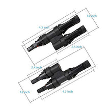 Load image into Gallery viewer, LINKPAL Branch Connectors Connectors Y Connector in Pair MMF+FFM for Parallel Connection Between Solar Panels … (1 Pair)
