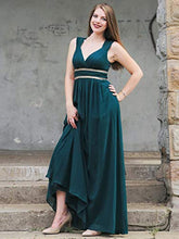 Load image into Gallery viewer, Ever-Pretty Womens Long Sleeveless V-Neck Military Ball Dress 8 US Dark Green
