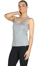 Load image into Gallery viewer, icyzone Workout Tank Tops for Women - Racerback Athletic Yoga Tops, Running Exercise Gym Shirts(Pack of 3)(S, Black/Granite/Green)
