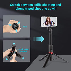 simorr Portable Selfie Stick Tripod with Bluetooth 3375+SmallRig Cold Shoe Mount Adapter (2pcs Pack) with 1/4"-20 Thread for Camera Cage Flash LED Moniter - 2060