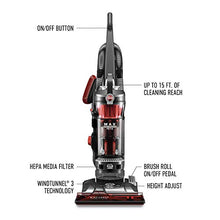 Load image into Gallery viewer, Hoover UH72625 WindTunnel 3 Max Performance Upright Vacuum Cleaner, HEPA Media Filtration and Powerful Suction for Pet Hair, Red
