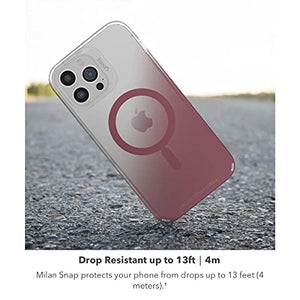 ZAGG Gear4 Milan Snap Case - MagSafe Compatible Clear Case with Beautiful Detailing - for Apple iPhone 13 Pro Max - Rose,702008222