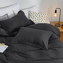 Load image into Gallery viewer, Bedsure Navy Duvet Covers Queen Size - Washed Cotton Like Soft Queen Duvet Cover Set 3 Pieces with Zipper Closure, 1 Duvet Cover 90x90 inches and 2 Pillow Shams
