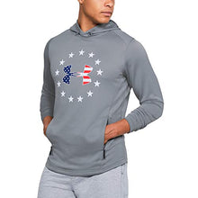 Load image into Gallery viewer, Under Armour Men's Freedom Tech Terry Hoodie, Steel (035)/White, Large

