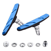 Load image into Gallery viewer, Bike Brake Pads Set, Alritz 3 Pairs Road Mountain Bicycle V-Brake Blocks Shoes with Hex Nut and Shims, No Noise No Skid, 70mm, for Front and Back Wheel
