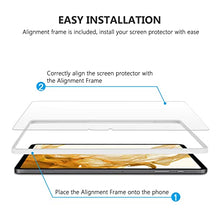 Load image into Gallery viewer, SPARIN 2 Pack Screen Protector Compatible with Samsung Galaxy Tab S8/S7 11 inch, Tempered Glass, Alignment Frame
