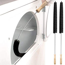 Load image into Gallery viewer, Holikme 2 Pack Dryer Vent Cleaner Kit Dryer Lint Brush Vent Trap Cleaner Long Flexible Refrigerator Coil Brush
