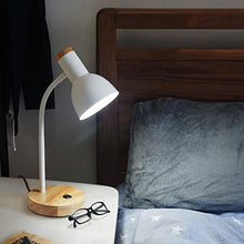 Load image into Gallery viewer, PINSOON LED Desk Lamp with Flexible Goose-Neck 2 Bulb Energy Saving for Bedside Table, Bedroom Study, and Office
