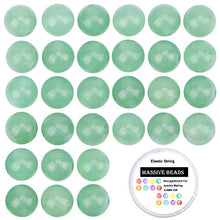 Load image into Gallery viewer, 100Pcs Natural Crystal Beads Stone Gemstone Round Loose Energy Healing Beads with Free Crystal Stretch Cord for Jewelry Making (Green Aventurine, 6MM)
