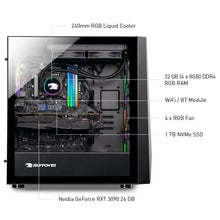 Load image into Gallery viewer, iBUYPOWER Pro Gaming PC Computer Desktop TraceMR 224i (Intel Core i9-11900KF 3.5 GHz, GeForce RTX 3090 24 GB, 32GB DDR4, 1 TB SSD + 2 TB HDD, WiFi Ready, Windows 11 Home)
