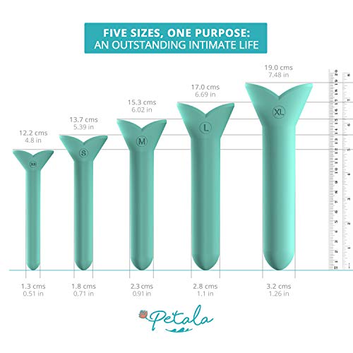 Load image into Gallery viewer, Petala 5-Pack Silicone Dilators for Women with Smartphone App - Extra Small to Large - Exerciser Trainer Set for Vaginismus, Pain, Vulvodynia, Vaginitis