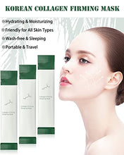 Load image into Gallery viewer, 20 PCS Korean Collagen Firming Mask, Collagen Moisturizing Hydrating Face Mask, Anti-Aging Firming Face Mask Skin Care, Portable Wash-Free Sleeping Facial Mask Skin Care Products for Women and Men
