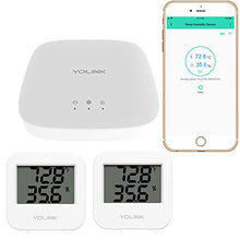 Load image into Gallery viewer, Smart Wireless Temperature / Humidity Sensor Wide Range (-22 to 158 degrees) for Freezer Fridge Monitoring Pet Cage/Tank Monitoring Smartphone Alerts, Works with Alexa IFTTT, 2 Pack - Hub Included
