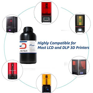Siraya Tech Fast ABS-Like 3D Printer Resin 405nm UV-Curing Non-Brittle High Precision 3D Printing Liquid Standard Photopolymer Resin for LCD DLP 3D Printing(Grey, 1kg)