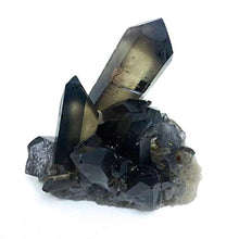 Load image into Gallery viewer, MOKA Rough Natural Black Smoky Crystals Quartz Cluster geode for Decorative 200G-350G 1pc
