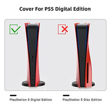 Load image into Gallery viewer, NexiGo PS5 Accessories Cover Set, PS5 Controller Faceplate &amp; Protective Shell Cover for Playstation 5 Digital Edition, Anti-Scratch Dustproof Protective Cover for Sony PS5 Console (Red)

