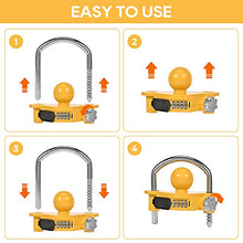 Load image into Gallery viewer, Prosecurloc Trailer Hitch Lock Combination Universal Coupler Locks Ball Hitch Lock Adjustable Anti Theft Heavy-Duty Steel Storage Towing Lock Security Fits 1-7/8&quot;, 2&quot;, 2-5/16&quot; Couplers Patent Design
