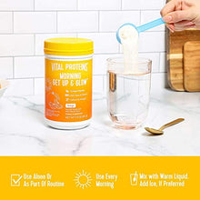 Load image into Gallery viewer, Vital Proteins Morning Get Up and Glow Collagen Peptides Powder Supplement, 90mg of Caffeine for Energy Plus Vitamin C, Biotin and Hyaluronic Acid - 9.3oz, Orange
