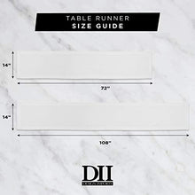 Load image into Gallery viewer, DII Jute Burlap Collection Kitchen Tabletop, Table Runner, 14x72, Blue Double Stripe
