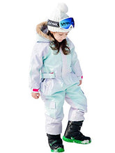 Load image into Gallery viewer, Little Kid's One Piece Overall Snowsuits Ski Suits Jackets Coats Jumpsuit,Aurora,110
