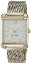 Load image into Gallery viewer, Nine West Women's Japanese Quartz Dress Watch with Stainless Steel Strap, Gold, 18 (Model: NW/2090CHGB)
