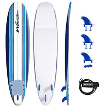 Load image into Gallery viewer, Wavestorm 8ft Classic Surfboard // Foam Wax Free Soft Top Longboard for Adults and Kids of All Levels of Surfing
